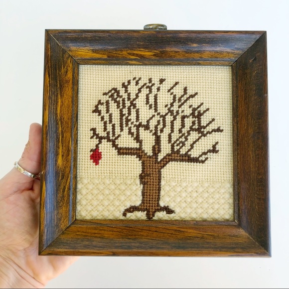 SOLD Vintage🍊70s/80s Seasons Cross-stitch Duo! - Picture 5 of 7